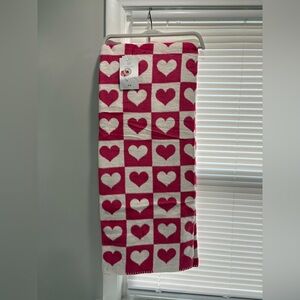 Heart Patterned Throw Blanket